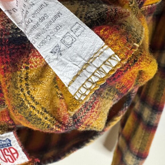 Iron and Resin Shirt Mens Small Flannel Elbow Patches Made in USA Button Down - Picture 6 of 9